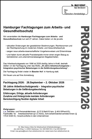 Hamburger Fachtagungen – Programm 2026